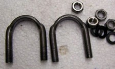 1953-1982 Corvette U Bolt Drive Shaft Includes Nut And Lock Washer Set Pair