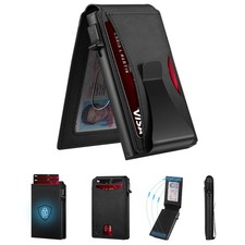 Wallet for Men, Pop Up Metal Wallet with Money Clip  ID Window, RFID Blockin...