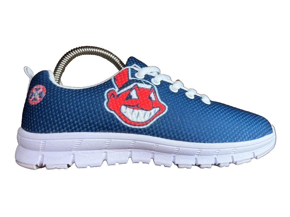 RARE Version ~ Women Sz 5 ~ Cleveland Indians Chief Wahoo Sneakers NEW - Image 3 of 4