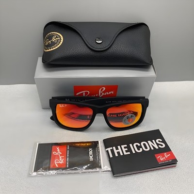 RB4165 HERREN SONNENBRILLE  ROT RAY-BAN JUSTIN (54-16,145MM) VHT-002