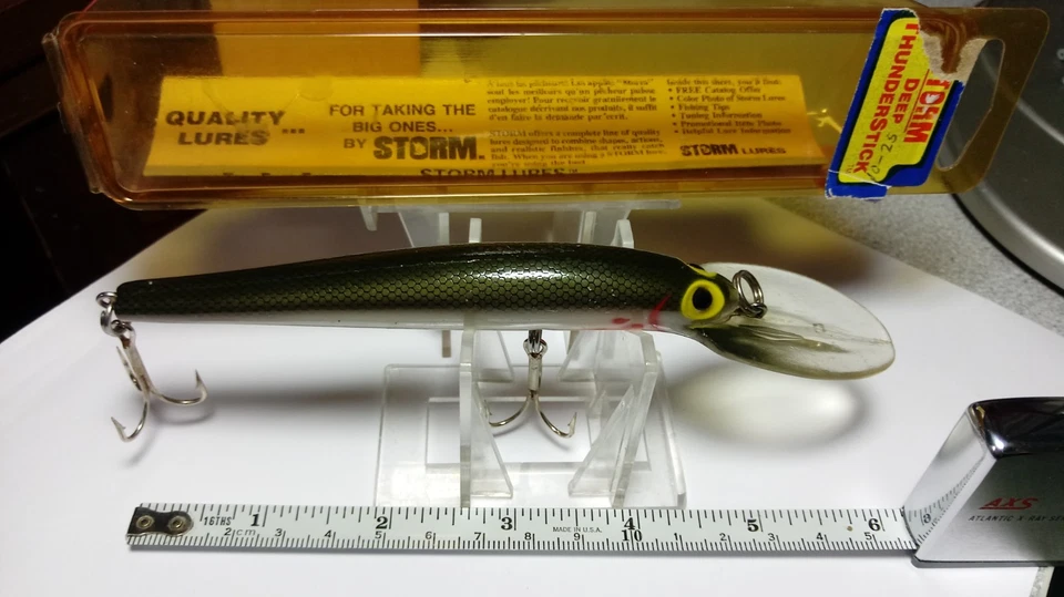 STORM, PRE-RAPALA, "DEEP THUNDERSTICK", 6", USADO, EN ORIG. PAQUETE. Con inserto, 1/2 oz Foto 3 de 4