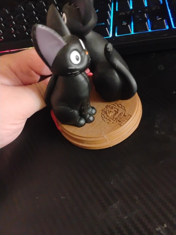 Kiki's Delivery Service Studio Ghibli Jiji Statue Desk Clock Good Condition 