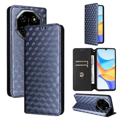 Für Blackview Shark 6 / Oscal Tiger 8 Cubic Grid Textur Flip- Leder Telefon Case