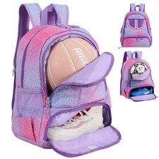 Basketball Bag Backpack for Women Men with Ball  Shoes Compartment 30L Capac...
