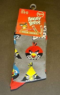 Angry Birds Graphic Socks Size 6 - 13 10-13 Men s Crew Socks