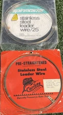 Lot of 2 Vintage Stainless Steel Fishing Leader Wire Caribee Spinmaster 25 ft