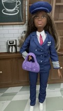 Mattel Barbie Airline Pilot Barbie Doll In Full Uniform With Accessorie