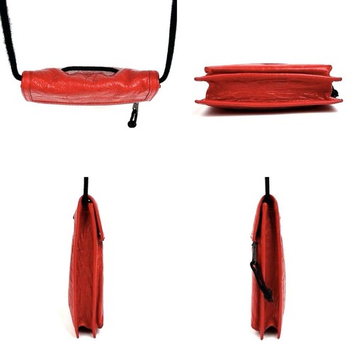 Balenciaga Explorer Shoulder Bag Red Leather with Logo Print Classic Crossbody - Afbeelding 24 van 24