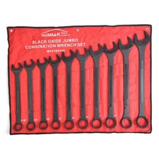 10 Pieces Sae Black-oxide Jumbo Combo Wrench Set 1-516 Inch To 2 Inch Wrench