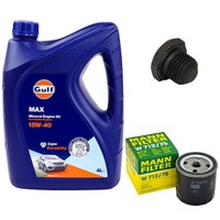 MotoröL Filter Set 15W-40 4 Liter + ÖLablassschraube FüR Daewoo Opel Corsa A