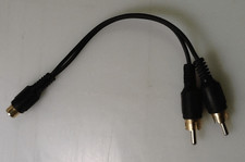 0.5 Ft 3.5MM Stereo 2 Plug to 1 Jack M/F Cord