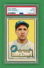 1952 Topps #210 Dick Fowler *** PSA EX-MT 6 *** vintage Athletics baseball card