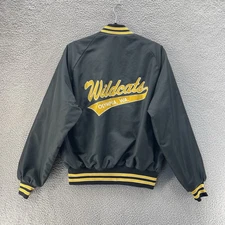 Vintage Wildcats Olympia WA Varsity Jacket Men Medium Black Orange USA Made