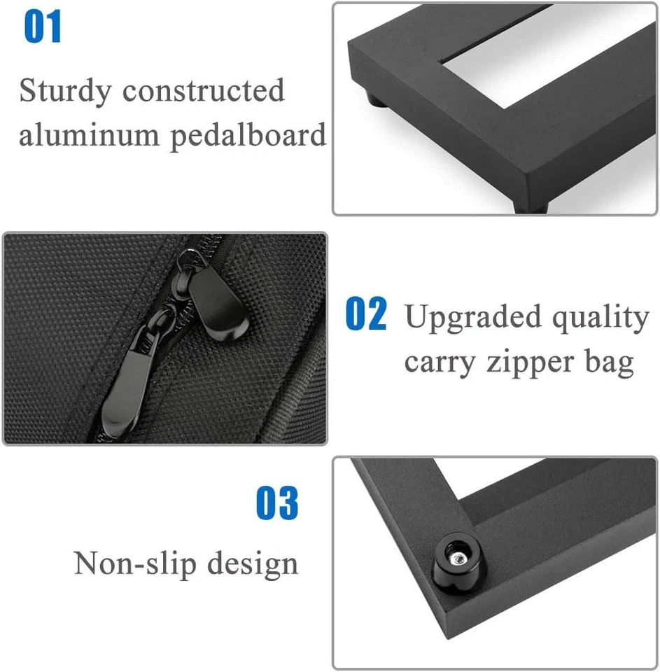 Pedal Board for Guitar Bass Effects Small Mini Pedalboard 15 x 5 inch  - Image 4 of 4