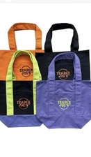 (LOT Of 4) Limited Trader Joe's Mini Halloween Canvas Tote Bag SHIPS NOW. NEW!