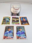 Bobby Valentine Signed Topps Cards Autographed Baseball With Case 1972-2002