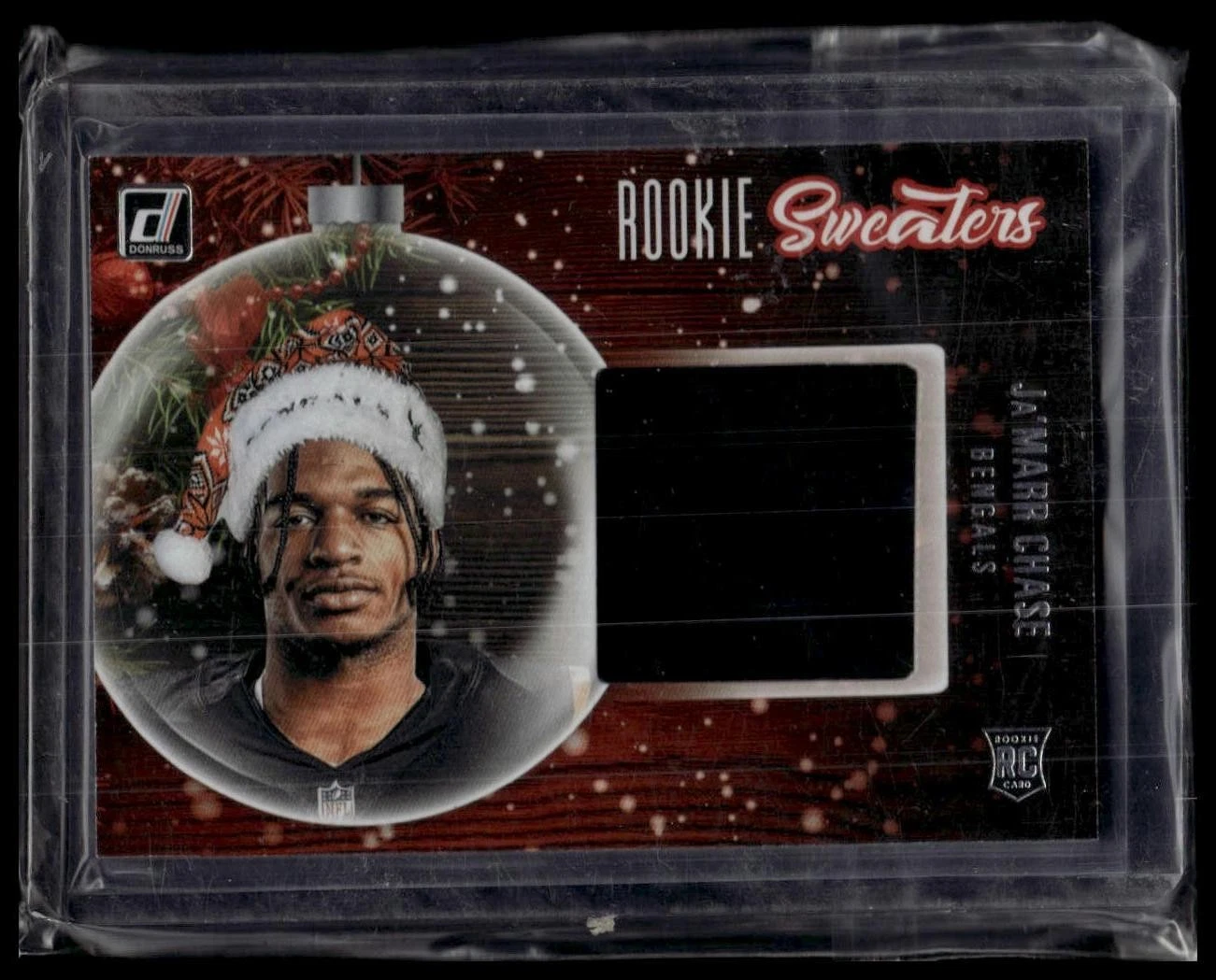 JaMarr Chase Panini Donruss Rookie Holiday Sweater Memorabilia #JMC Base