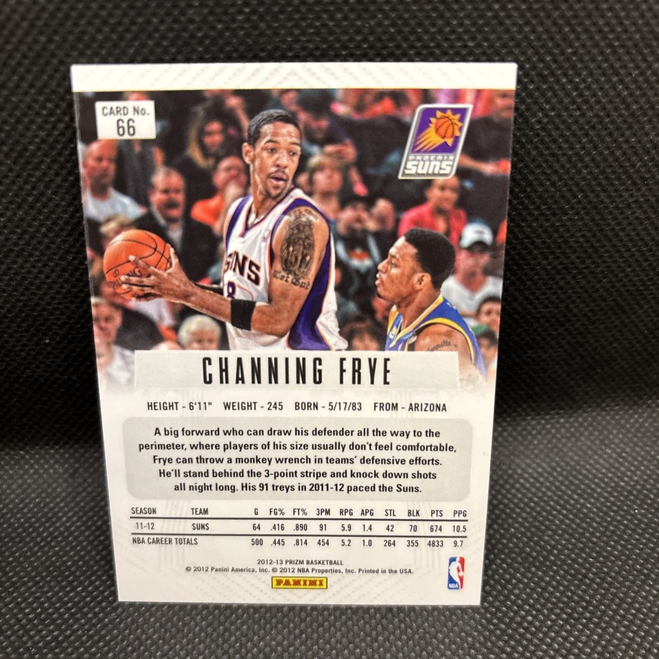 🔥 2012 Panini Prizm Channing Frye GREEN Prizm #66 Phoenix Suns 罕见 — 第 2/2 张图片