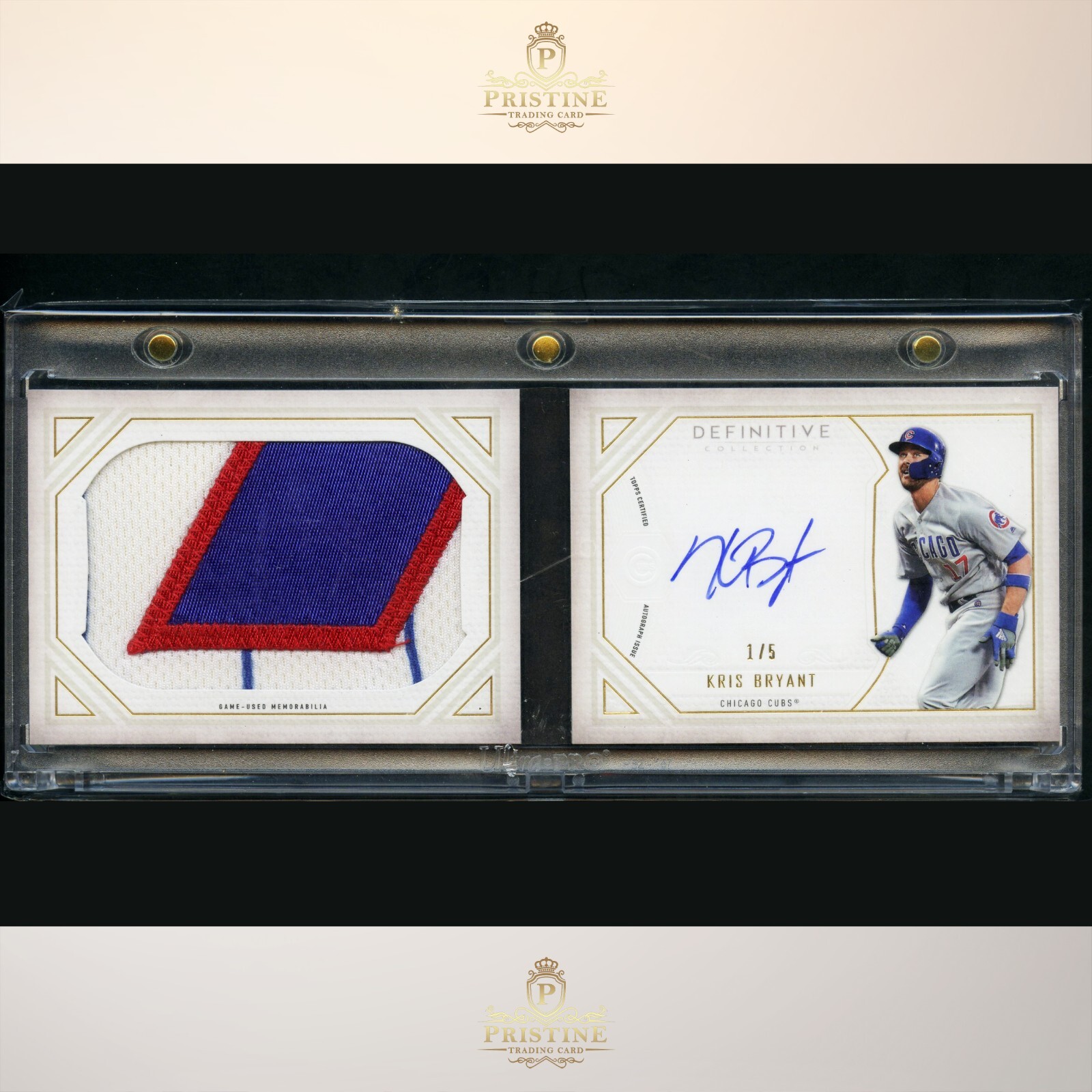 KRIS BRYANT 2019 Topps Definitive Collection Patch Auto Booklet 1/5 #DAPB-KB