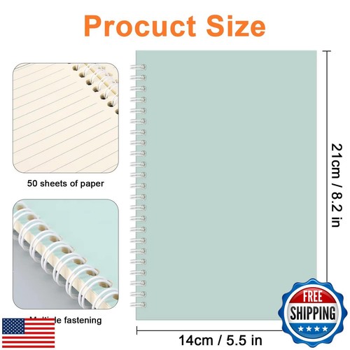 48 Pack A5 Spiral Notebooks College Ruled Spiral Notebooks Bulk Inches Lined - Picture 2 of 5