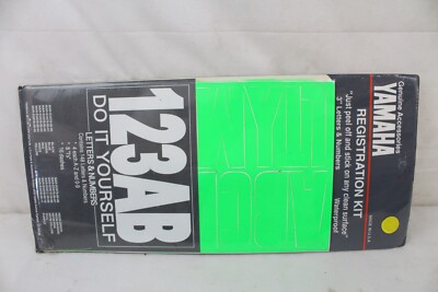 New NOS OEM Neon Green Yamaha Registration Number Kit Wave Runners Boats