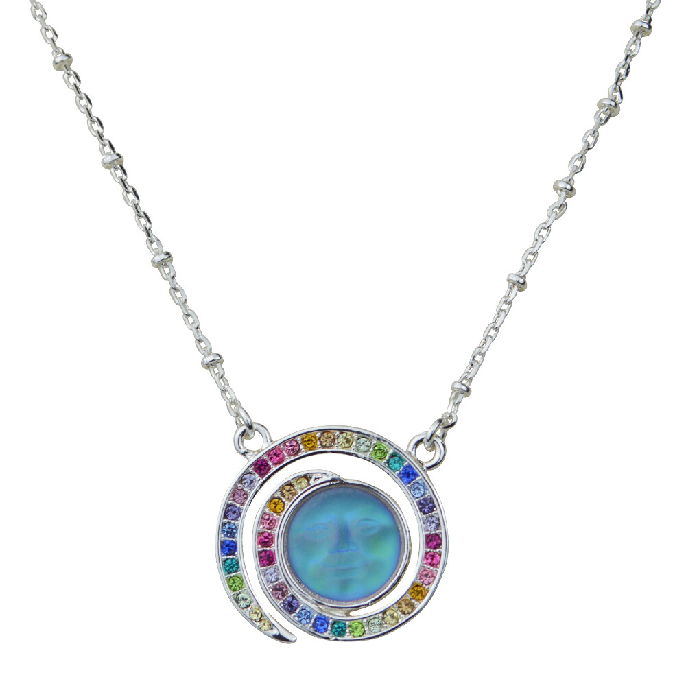 Collana Kirks Folly Con Ciondolo Luna E Vetro Vista Mare – Rainbow Memories