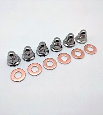 #ad Two Stroke Cylinder Head Top End M8 Cap Nuts with M8 Copper Washers 12pcs $9.74