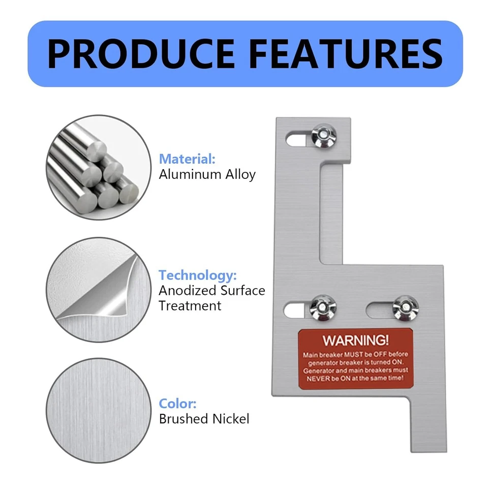 Generator Interlock Kit Compatible For GE Vertical Main 150 & 200 AMP Panels - Image 3 of 4