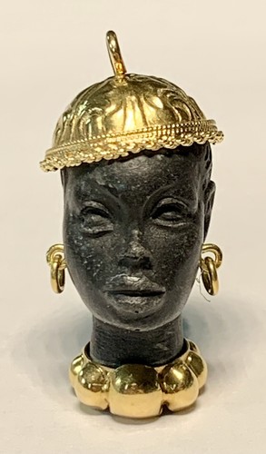 Charm Blackamoor: oro ed ebano vintage - Foto 1 di 7