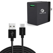 Quick Home Charger 18W 6ft USB Cable Power Cord Travel Wall AC for Tablets