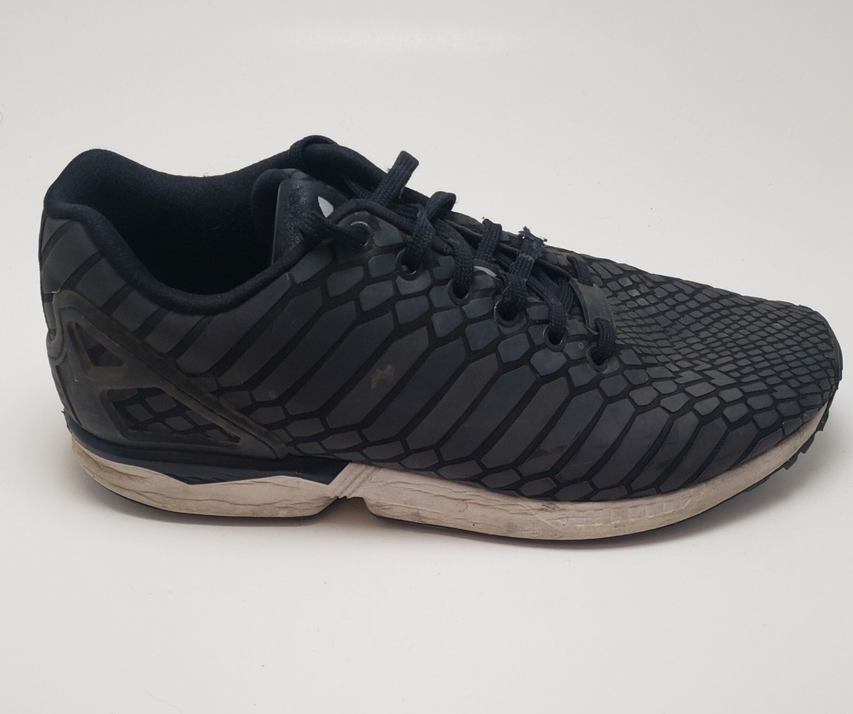 Mens Adidas ZX Flux XENO Reflective Black Sneakers Shoes Mens Adidas ZX Flux XENO Reflective Black Sneakers Shoes