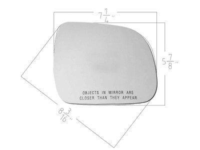 Espejo De Vidrio Para Tacoma 05-15, Highlander 08-13 Y 4Runner 10-13, Lado Conductor, KAP, Adhesivo