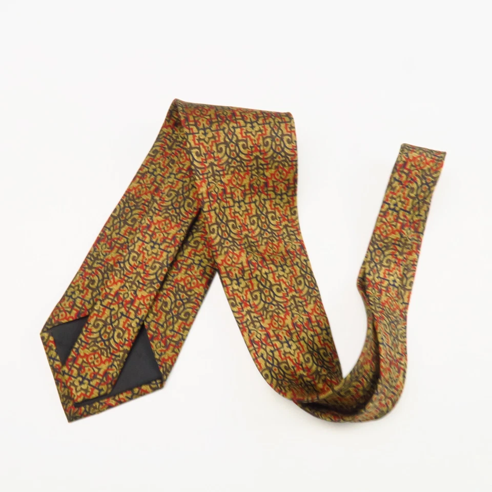 Corbata para hombre colorida arquitectónica dorada roja del Museo Metropolitano de Arte 60x3,75 Foto 4 de 4