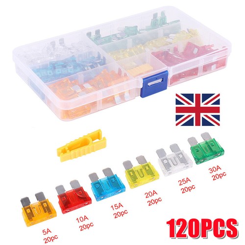 120pcs Standard Blade Fuse Assortment Auto Car Truck Motorcycle SUV Fuses Kit UK - Bild 1 von 13