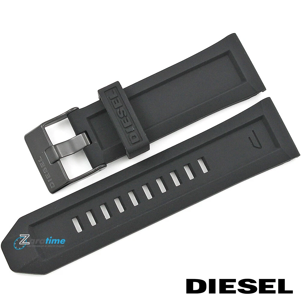 New Original DIESEL Replacement Watch Strap DZ4378 Black Silicone 26mm