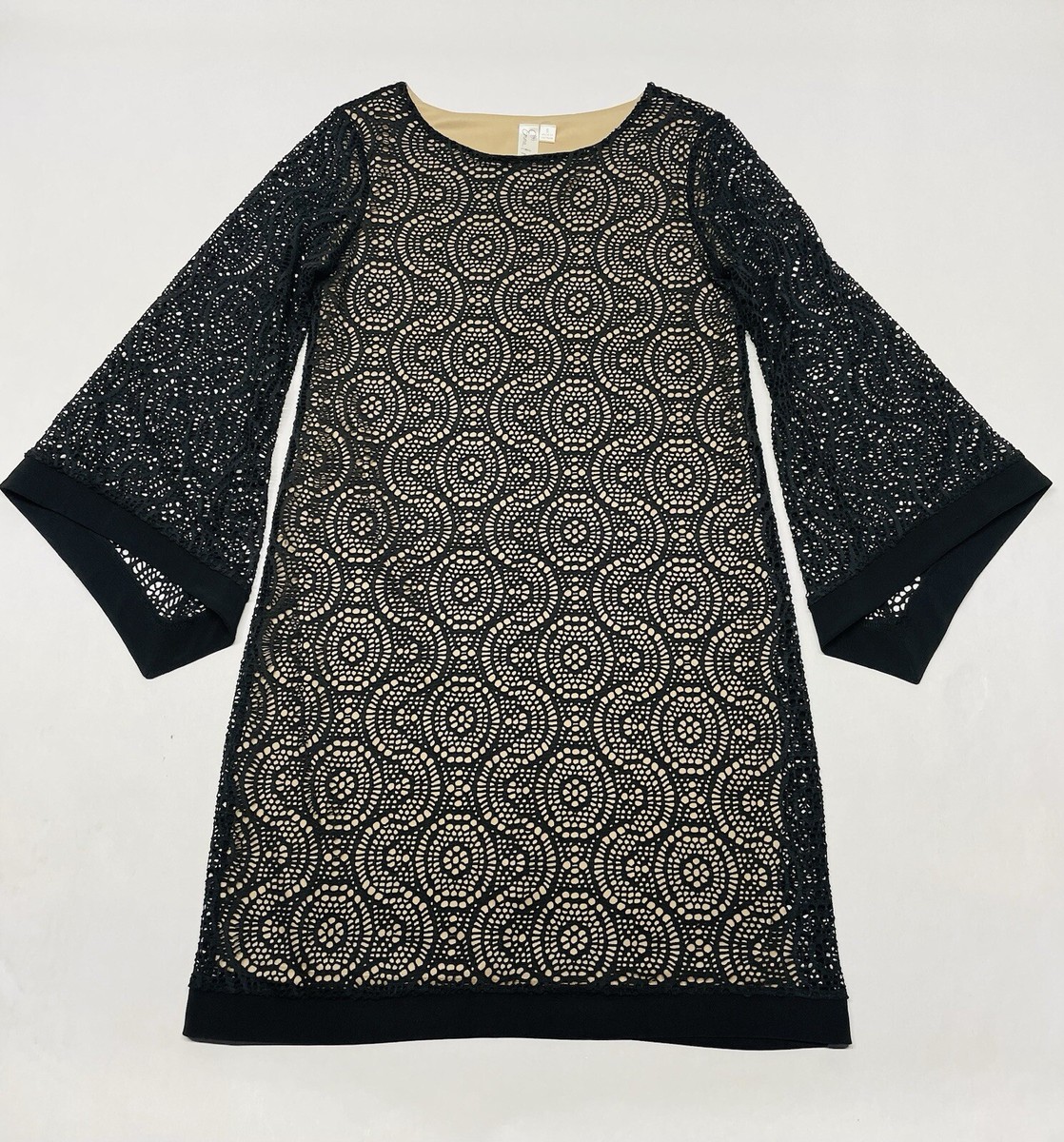 Black Sheer Crochet Flare Sleeve Dress Size S Whimsigoth Festival Witchy Cottage | eBay Black Sheer Crochet Flare Sleeve Dress Size S Whimsigoth Festival Witchy Cottage | eBay