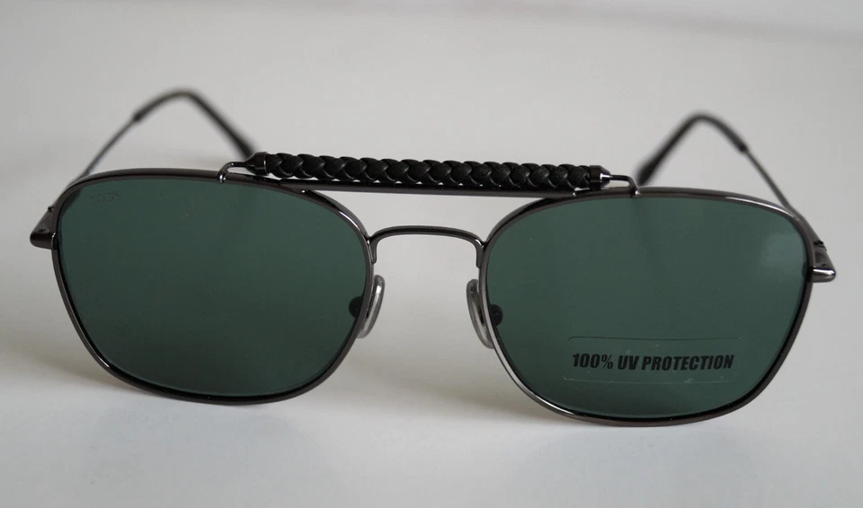 Nuevo TOD'S TO254 12N Marco de Metal Lente Verde Unisex Gafas de Sol de Aviador Foto 2 de 4