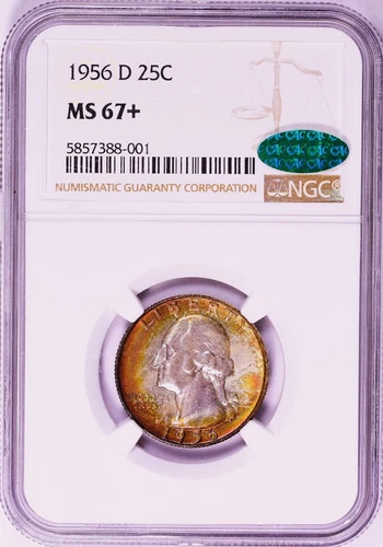 1956-D Washington Quarter NGC MS67+ CAC
