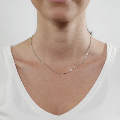 TRENDOR Schmuck Damen-Halskette 333 Weißgold Venezianer Breite 0,9 mm 71873 - Picture 5 of 7