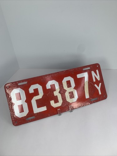 1912 New York Antique Ultra Rare Porcelain License Plate Restored See All Photos - Picture 12 of 12