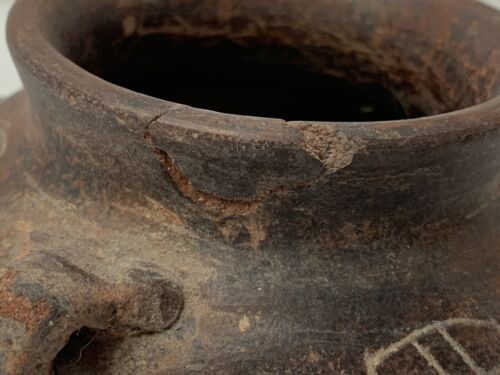 Antiquity Face Pot Terra Cotta Clay Southwest Native American ? Museum Marking - Picture 3 of 6