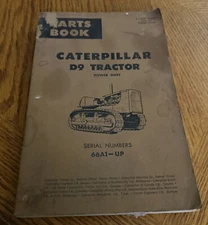 Caterpillar CAT D9 Tractor Dozer Operation Maint Manual Book 66A1 Up Parts Book