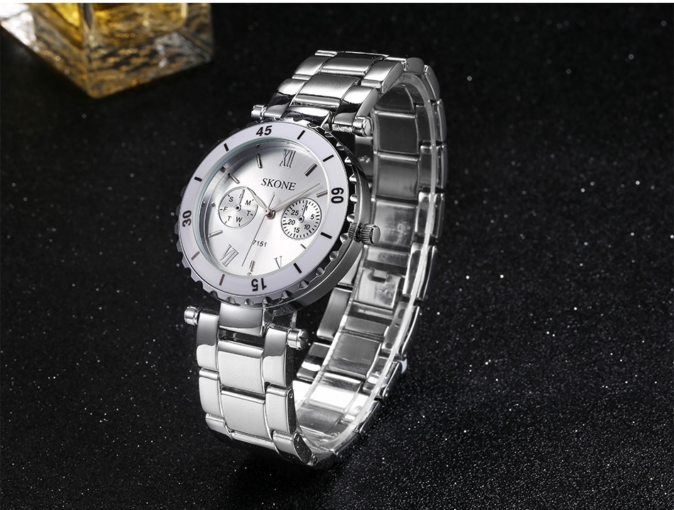 Superb Watch luxury Quartz Japanese Woman SKONE Classic Bracelet Metal* Seiko Women main image 3