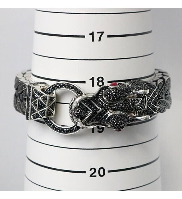 グランドセール pavé full Dragon HARDY JOHN Used black men's diamond ブレスレット