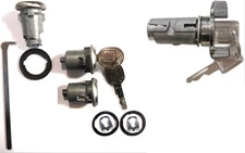 New GM OEM Chrome Ignition/Doors/Trunk Lock Key Cylinder Set With Keys To Match