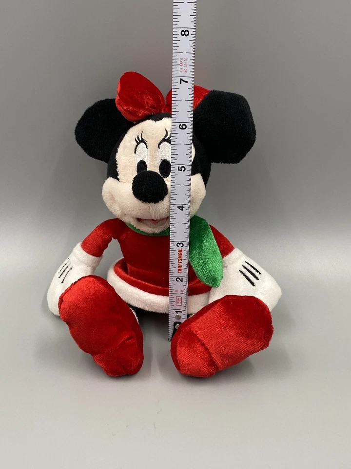 Dan Dee Disney Minnie Mouse Plush In Red Christmas Dress Stuffed Animal 8” - Image 2 of 4