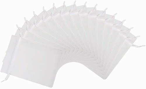 (20 PACK) ORGANZA BAGS 3.75" x 3.75 party favor wedding gift jewelry sheer pouch - Picture 13 of 30
