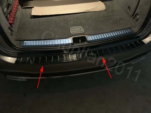 Black Rear Bumper Sill Protector Cover Trim for 2020 Mercedes Benz GLE 350 450 - Picture 3 of 8