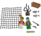 Lego Pirates Mini figure Set Imperial Soldier Officer Green Blue vest Fish Net