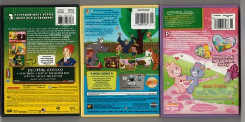 3 Kids' DVDs: MAGIC SCHOOL BUS, LITTLE ANGELS - ANIMALS, CARE BEARS, Ages 3-8 - Picture 2 of 9